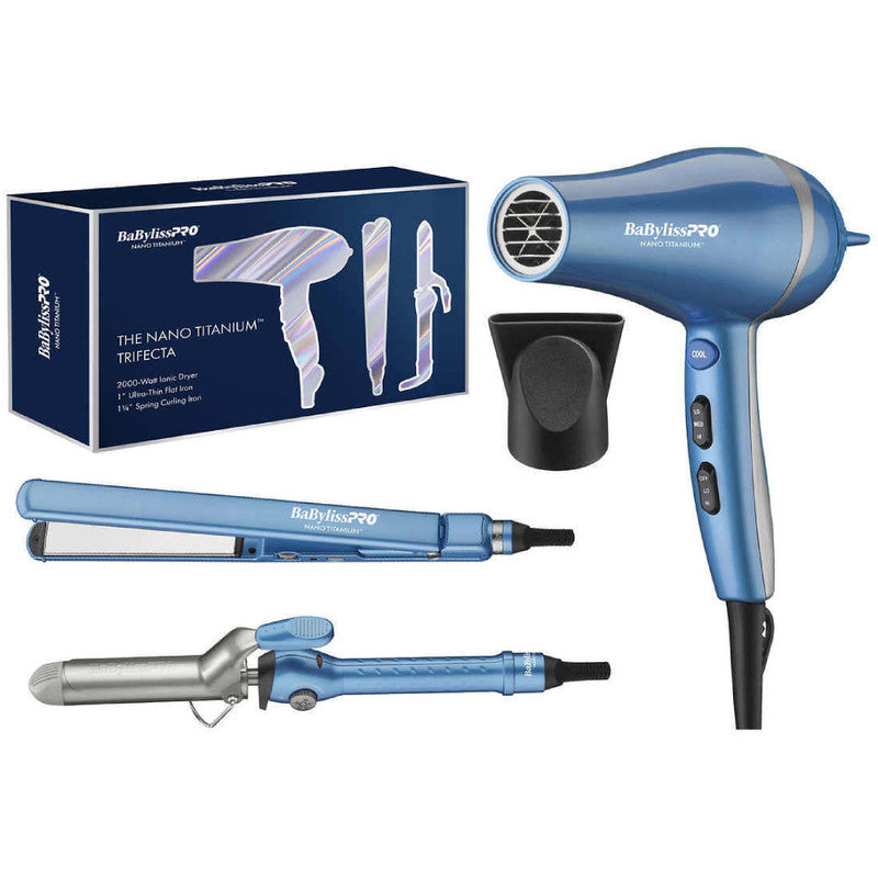 Babyliss Pro Nano Titanium Trifecta 3-Piece Styling Set - Limited Edition