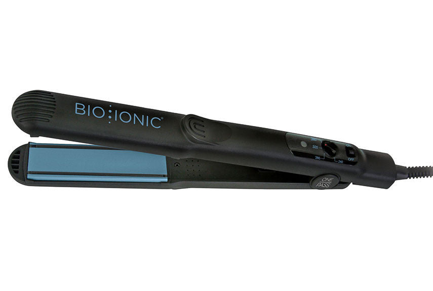Bio Ionic OnePass Nano Ceramic 1-Inch Hair Straightening Iron - Transform Your Look Fast!